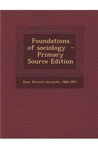 Foundations of Sociology - Primary Source Edition