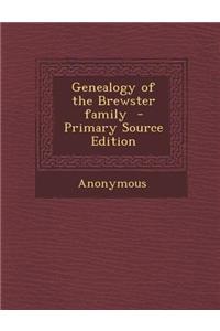 Genealogy of the Brewster Family