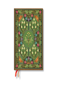 Paperblanks 2024 Poetry in Bloom 12-Month MIDI Horizontal Elastic Band Closure 160 Pg 100 GSM