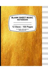 Blank Sheet Music Notebook