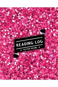 Reading Log: Record My Favorite Books I've Read (Large Size) - Pink Shining Glitter