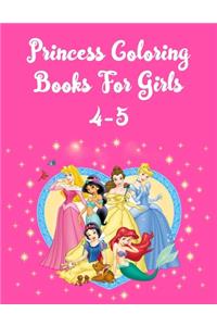 Princess Coloring Books For Girls 4-5