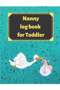 Nanny log book for Toddler