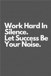 Work Hard In Silence. Let Success Be Your Noise.