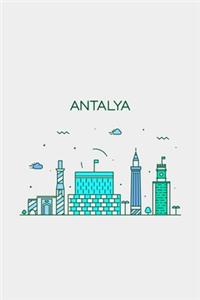 Antalya Minimalist Travel Notebook [Lined] [6x9] [110 pages]