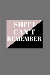 Shit I Can't Remember