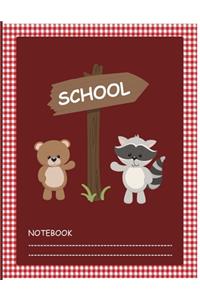 Notebook - Animals with School Sign