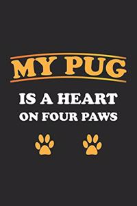 My Pug is a heart on four paws
