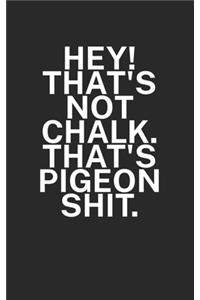 Hey Thats not chalk Thats pigeon shit