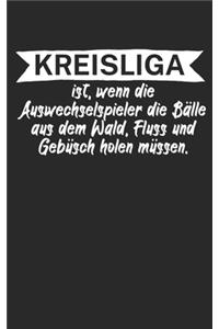 Kreisliga ist wenn die Auswechselspieler die Bälle aus dem Wald Fluss und Gebüsch holen müssen