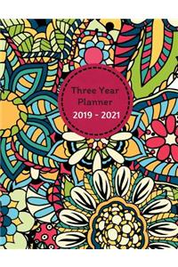 Three Year Planner 2019 - 2021 Kali