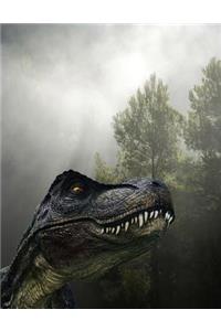 Dinosaur in Forest Handwriting Practice Book
