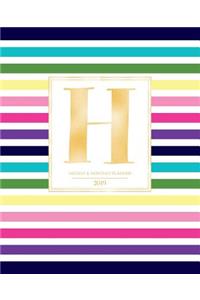 Weekly & Monthly Planner 2019