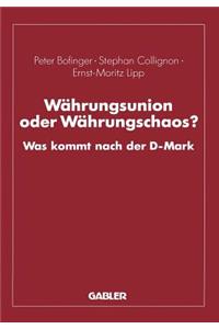 Währungsunion Oder Währungschaos?