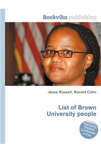 List of Brown University People