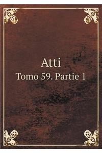 Atti Tomo 59. Partie 1