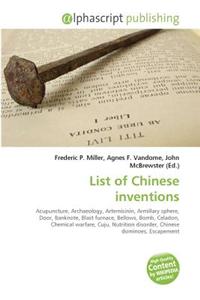 List of Chinese Inventions