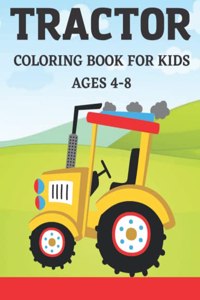Tractor Coloring Book for Kids Ages 4-8