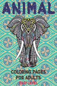Animal Coloring pages for Adults - Easy Level