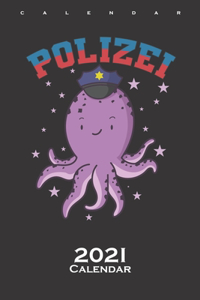 Police Octopus with Police Cap Calendar 2021