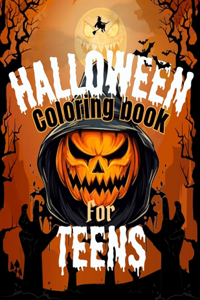 Halloween Coloring Book for Teens