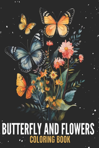 Relaxing Flowers And Butterflies Coloring Book