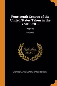 Fourteenth Census of the United States Taken in the Year 1920 ...