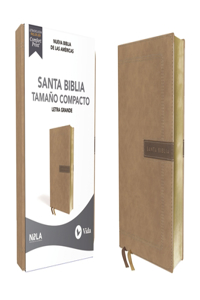 Nbla Santa Biblia, Letra Grande, Tamaño Compacto, Leathersoft, Beige, Edición Letra Roja