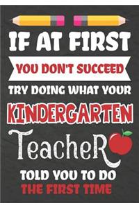 If at First You Don't Succeed Try Doing What Your Kindergarten Teacher Told You To Do The First Time