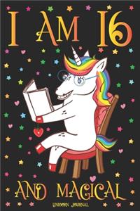 Unicorn Journal I am 16 and Magical