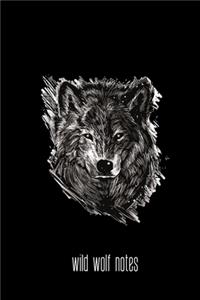 Wild Wolf Notes: small lined Wolf Notebook / Travel Journal to write in (6'' x 9'') 120 pages