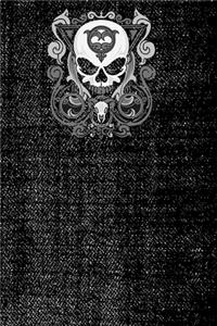 Upper curly skull notebook