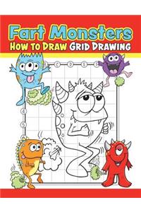 Fart Monsters How to Draw Grid Drawing
