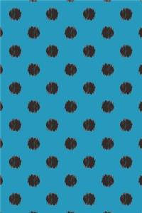 Black Doodled Polka Dots Notebook
