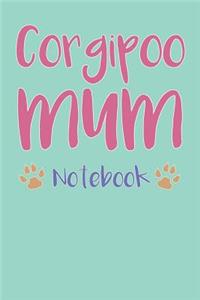 Corgipoo Mum Composition Notebook of Corgi Poodle Dog Mum Journal
