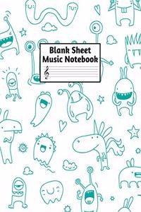 Blank Sheet Music Notebook