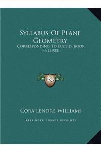 Syllabus Of Plane Geometry