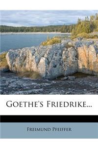 Goethe's Friedrike...