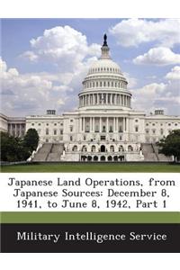 Japanese Land Operations, from Japanese Sources