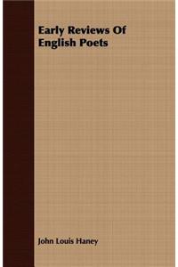 Early Reviews Of English Poets