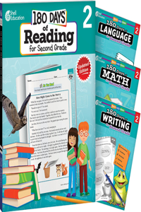 180 Days(tm) Reading, Math, Writing, & Language for Grade 2: 4-Book Set