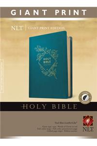 NLT Holy Bible, Giant Print, Red Letter, Teal Blue