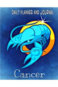 Daily Planner and Journal (Quick Appointment -Task Section) Zodiac Sign Cancer