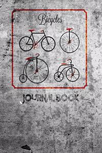 Bicycle Journal book 7x10 inch 102 page