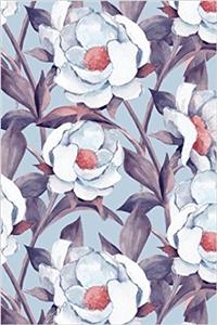 Blue Watercolor Painted Floral Journal