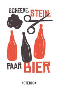 Schere Stein Paar Bier Notebook