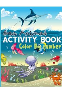 Sea Animal Activity Book Color By Number