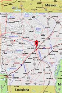 Little Rock, Arkansas Pinned on a Map Journal