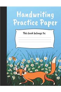 Handwriting Practice Paper: Blank dotted practice sheets for levels Pre-K to 3rd grade