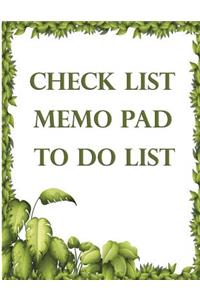 Check List Memo Pad to Do List